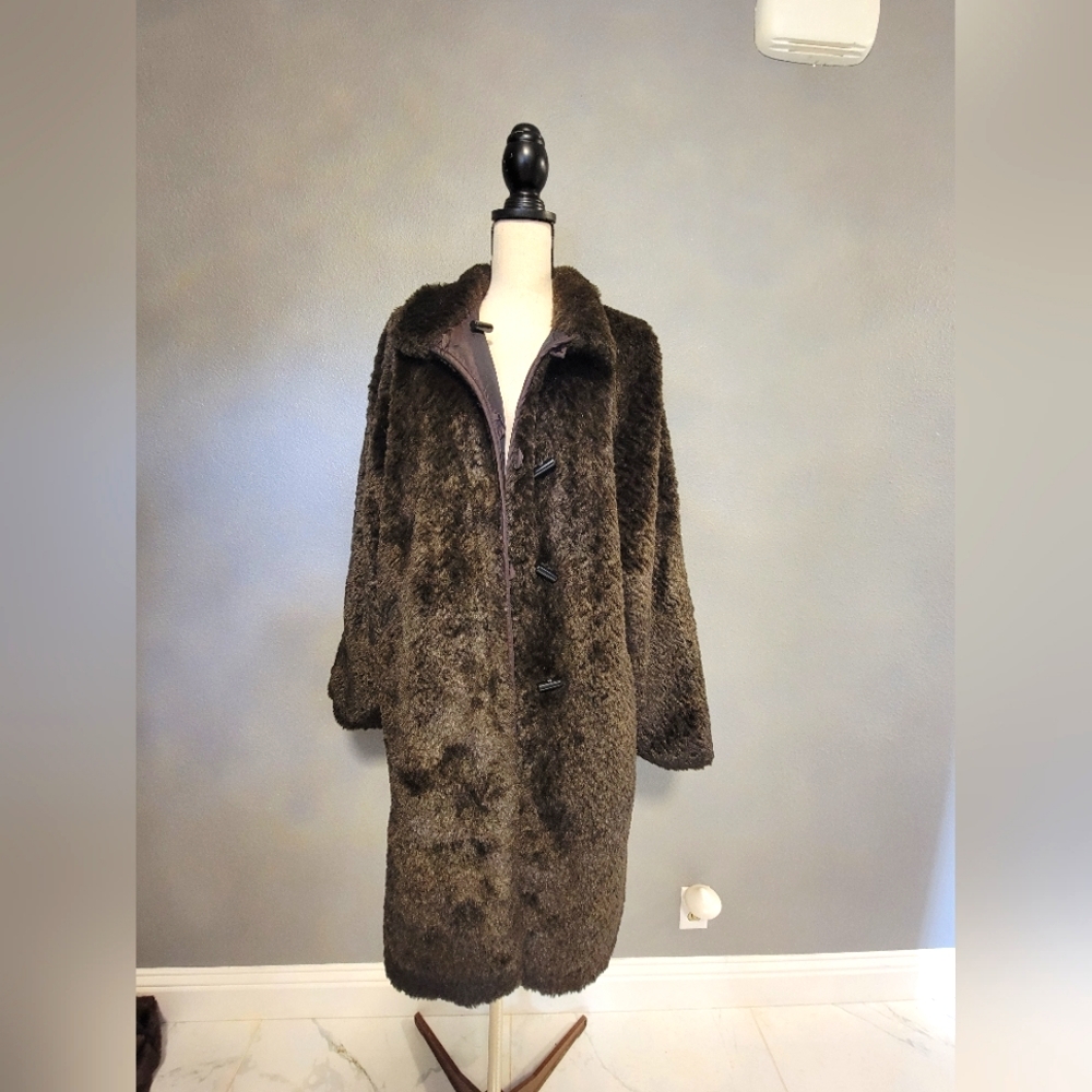 Vintage reversable faux fur coat